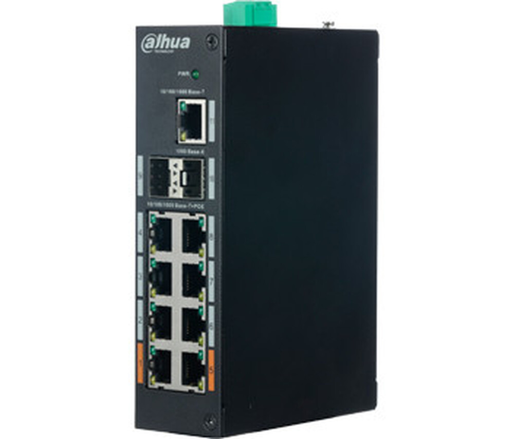 DH-PFS3211-8GT-120 8-портовий некерований гігабітний PoE комутатор DH-PFS3211-8GT-120 8-портовий некерований гігабітний PoE комутатор